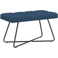 vidaXL Bank met knopen tufting Blauw 80 x 40 x 46 cm Stof