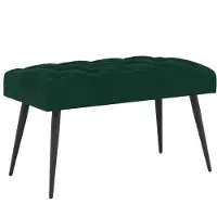 vidaXL Bank met knopen tufting Donkergroen 80 x 40 x 46 cm Fluweel