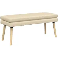 vidaXL Dubbel-laags bank Crèmekleurig 110 x 40 x 47 cm Stof