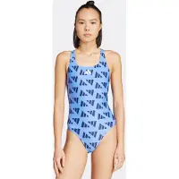 Adidas Badpak met V-rug en grafisch logo voor dames | Maat 40
