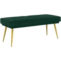 vidaXL - Dubbel-laags - bank - Donkergroen - 120 - x - 45 - x - 46 - cm - fluweel