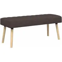 vidaXL Kanaalgeplooide Bank Donkerbruin 110 x 40 x 46 cm Stof