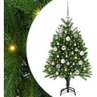 vidaXL Kerstboom met 150 LED met standaard Groen 120 cm PE