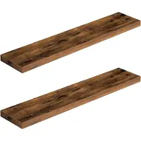 Markenlos – Zwevende wandplanken - 100 cm - houten planken - badkamer - slaapkamer - keuken - rustiek design