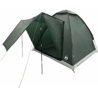 vidaXL Kamperen tent 2-persoons Leger Groen Polyester en Staal