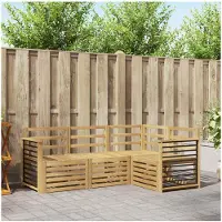 vidaXL Buiten bank set 4 st Wit Massief Acacia Hout