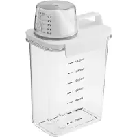Famanu – Luchtdichte wasmiddeldispenser met maatbeker, 1800 ml multifunctionele opslagbox