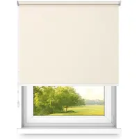 Time4blinds Rolgordijnen Verduisteringsrolgordijn Vrijhangend rolgordijn zonder cassettemuur of plafondmontage UV-bescherming Thermische eigenschappen Solide 80x220 cm Ecru - links