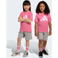 Adidas Trainingspak 'ESSENTIALS T-SHIRT' grijs / lichtroze / wit