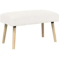 vidaXL Bank Effen Crèmekleurig 80 x 40 x 46 cm Bouclé