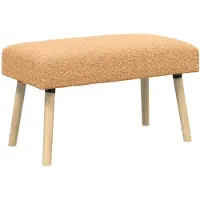vidaXL Bank Effen Beige 80 x 40 x 46 cm Bouclé