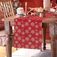 Famanu - Kerstmis voor tafels sneeuw sneeuwvlok seizoen winter kerst feest linnen wit keuken eettafel decoratie indoor outdoor home...
