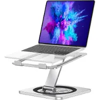 Famanu – Laptopstandaard met 360° Draaischijf - Verstelbare Laptopstandaard - Geventileerde - Opvouwbare Notebookstandaardhouder voor Teamwork - Compatibel met laptops van 10-16"