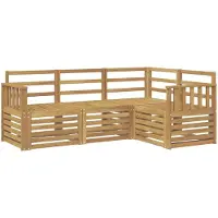 vidaXL Buiten bank set 4 st Wit Massief Acacia Hout
