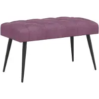 vidaXL Bank met knopen tufting Paars 80 x 40 x 46 cm Fluweel