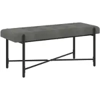 vidaXL Knopgestoffeerde Bank met Kussens Donkergrijs 110 x 40 x 46 cm