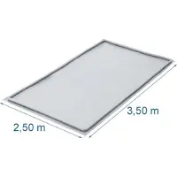 Pricenet Opblaasbare rand, tenttapijt, tentbodem, kampeertapijt, afmetingen 2,5 x 3,5 meter