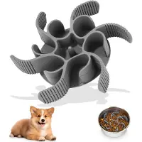 Famanu – Anti-schrok voerbak voor honden - langzame voederbak met basis voor het vertragen van hondenvoer - bevordert een gezonde voeding en een langzame spijsvertering