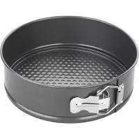 Famanu - Ronde Springvorm met Losse Bodem, Anti-aanbak en Gemakkelijk te Ontvormen, Geschikt voor Koelkast en Vriezer, Grijs, 21 cm