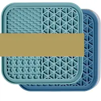 Famanu – Set van 2 siliconen likmatten voor honden en katten, slow feeder met zuignappen, vaatwasbestendig