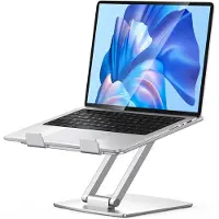Famanu – Laptopstandaard - inklapbaar - laptopstandaard van aluminium - geventileerd - verstelbaar - koelsokkel - presentatiestandaard voor notebook/tablet - 10-16 inch