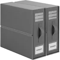 Famanu – Set van 2 Oxford beddengoed organizers met handgrepen en transparant venster