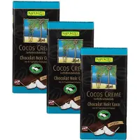 Rapunzel Donkere chocolade kokosnoot 3x100 g Crème