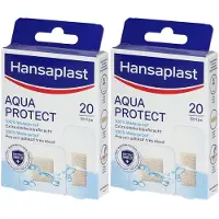 Hansaplast Aqua Protect: transparante, waterdichte pleisters zonder latex 2x20 St Pleister