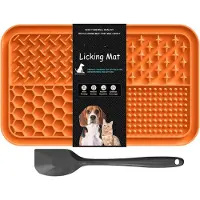 Famanu – Likmat voor honden en katten met zuignappen - 1 pak langzame voerbak voor honden en katten - likklopje verlichting - voermat voor boter - yoghurt - pinda - huisdieren