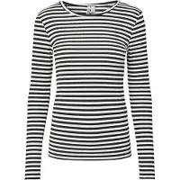 Pieces Shirt 'PCLaya' zwart / wit