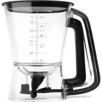 Famanu - Beslagdispenser met Hendel, handige batter dispenser voor cupcakes, muffins, wafels en pannenkoeken, schoon doseren zonder knoeien