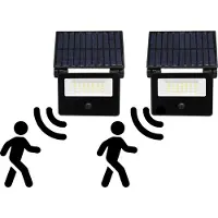 Led's Light Solar Volledig draadloze buitenlampen met sensor - Bewegingssensor en daglichtsensor - Duopack