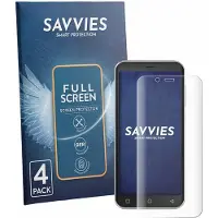 Savvies - Screenprotector voor Peaq PSP 500 - Folie Beschermfolie transparant volledig dekking 4 Stuks