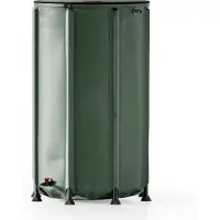 Famanu – Opvouwbare regenton 500 l met decksel - regenwatertank van 620 g/m² PVC - regenwatertank met tapkraan - watercontainer met wateropslag ø 80 x 98 cm