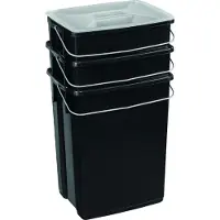 Curver Set van afvalbakken 2x10L + 6L Prullenbak SET