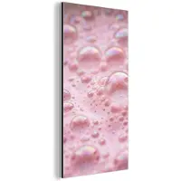 MuchoWow Aluminium schilderij 20x40 cm - Wanddecoratie metaal - Schuim - Structuur - Roze - Metalen muurdecoratie woonkamer - Decoratie industrieel - Foto op dibond - Industriële accessoires slaapkamer