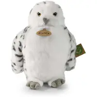 Rappa ECO knuffel Sneeuwuil met roterend hoofd 28 cm - realistische knuffel van recyclede PET flessen