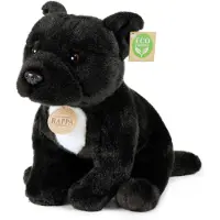 Rappa Pluche Staffordshire Bull Terrier Zwart 30cm Eco-f.