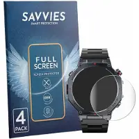 Savvies - Screenprotector voor Jugeman V20 1.43" - Folie Beschermfolie transparant volledig dekking 4 Stuks