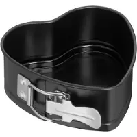 Famanu – Mini hartvormige springvorm 11 x 14 x 5 cm, compacte bakvorm met anti-aanbakcoating voor halve recepten en kleine taarten