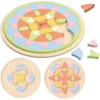Classic World Klassieke Wereld Mandala Puzzel - Houten Bloemen Mozaïek