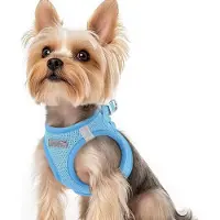 Famanu – Stap-in Harnas voor Honden Klein Middelgrote Babyblauw XS - Puppy Tuigje met Reflecterende Ademende en Zachte Mesh - Anti-Trek Hondenharnas Verstelbaar Comfort voor Wandelen Training