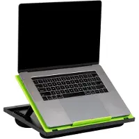 Famanu - Verstelbare laptopstandaard met kussen – 8 posities – geschikt voor laptop en monitor – groen