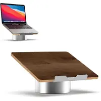 Famanu – Laptopstandaard voor bureau - laptopverhoger voor bureau in ruimtegrijs aluminium