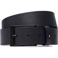 Tommy Hilfiger Riem 'Enamel Flag Rectangular Buckle' donkerblauw