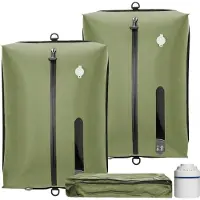 Famanu – Herbruikbare vacuümzakken voor reiskleding met pomp - vacuümzakken voor koffer/rugzak - waterdichte organizer-koffer - compressiekoffer