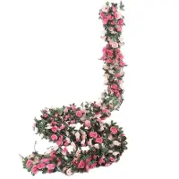 Famanu – 6 Stuks kunstkersenbloesemtakken - 40 cm - roze kunstbloemen - lentedecoratie - kersenbloesemboom - kunstplanten - perzikbloemen - stengels - zijden bloemen voor feest - kantoor - vaas