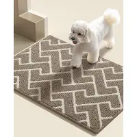 Famanu Deurmatten voor Binnen, 50x80cm, Antislip Achterkant,Vuilvangmat,Absorberende Antislip Deurmat voor Ingang, Binnen, Keuken, Voordeur, Huisdieren en Tuin (Beige)