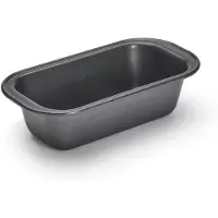 Famanu - Cakevorm van staal met antiaanbaklaag – 15 x 7,5 x 4,8 cm, zwart