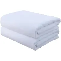 Famanu - 2 Microvezel handdoeken voor het drogen van haar – Professionele/kapsalon kwaliteit – Sneldrogend/pluisvrij – wit – 50 x 101 cm